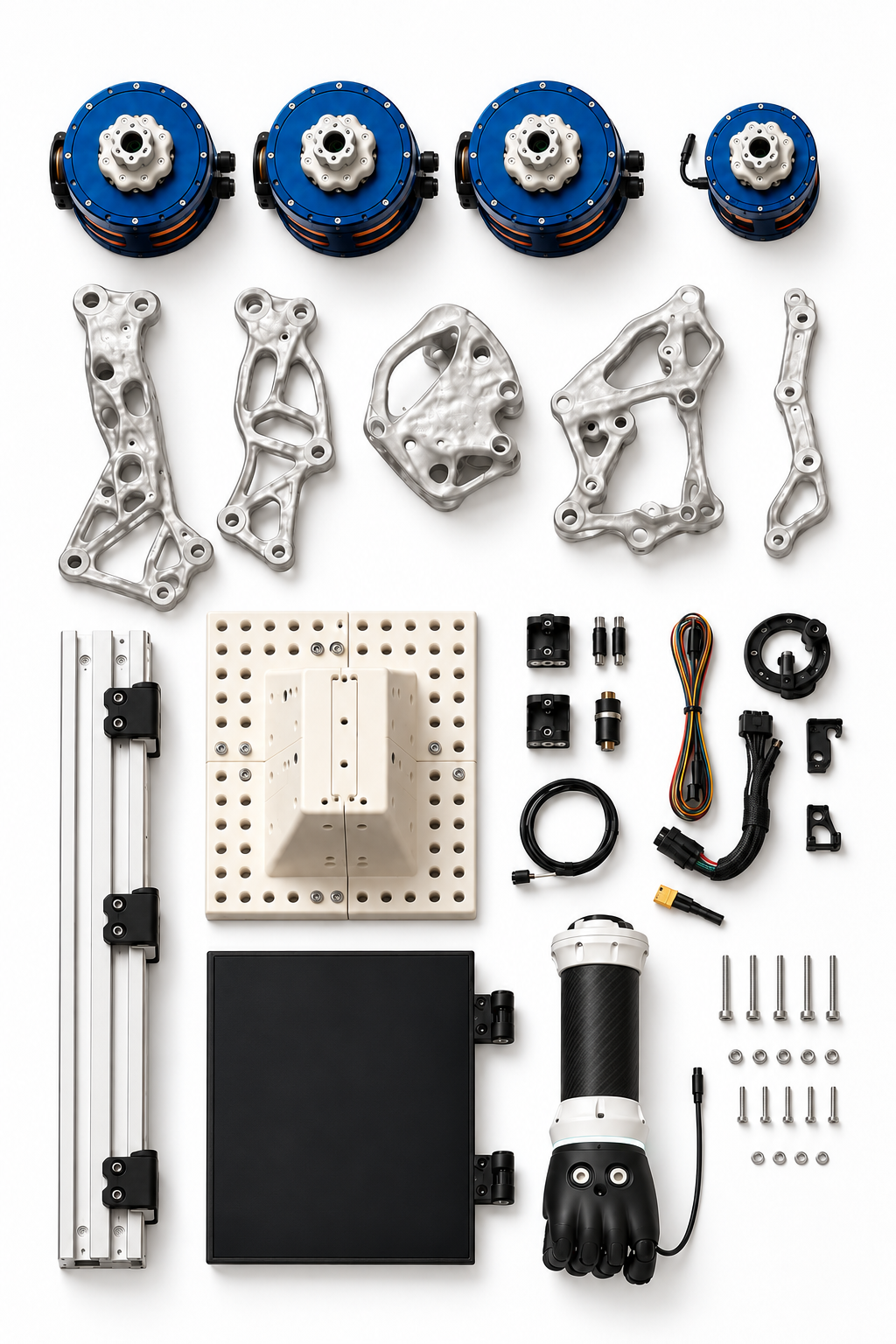 Robotic arm kit parts long